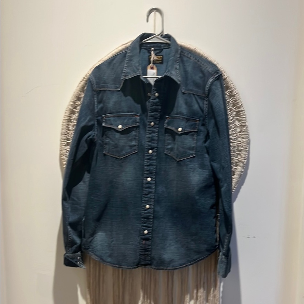 JEAN SHOP EST. NEW YORK Denim Button-Up Shirt